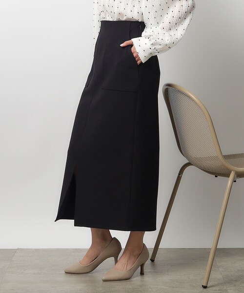 OPAQUE.CLIP（オペークドットクリップ）の「◆≪再入荷≫ ストレッチタイトスカート【洗濯機洗い可】（スカート・レディース・ライトベージュ/オリーブ/ブラック・42/40/38/36）」の22枚目の写真