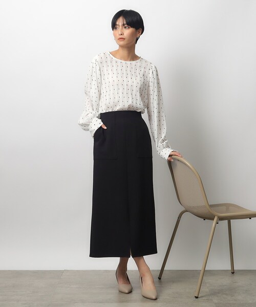 OPAQUE.CLIP（オペークドットクリップ）の「◆≪再入荷≫ ストレッチタイトスカート【洗濯機洗い可】（スカート・レディース・ライトベージュ/オリーブ/ブラック・42/40/38/36）」の16枚目の写真