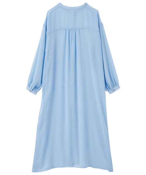 GeeRA（ジーラ）の「バンドカラーシアー楊柳シャツワンピ（シャツワンピース・レディース・オフホワイト/ブルー/ブラック・MEDIUM/LARGE）」の18枚目の写真