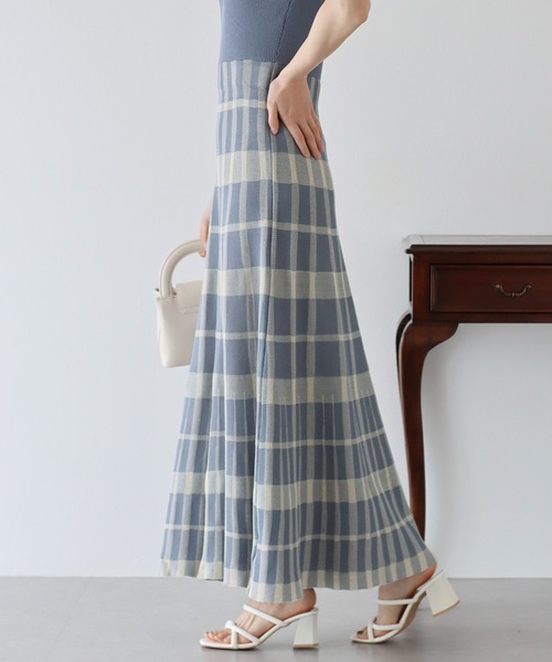 BLUEEAST（ブルーイースト）の「チェックジャガードサマーニット