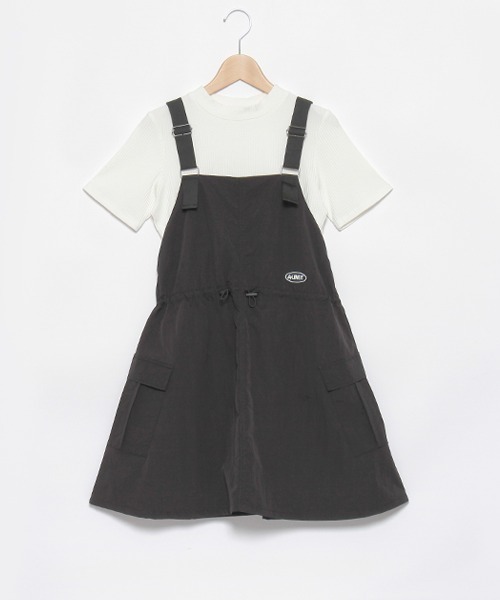 by LOVEiT(バイラビット)の「ウエストドロストジャンパースカートセット(ジャンパースカート・キッズ・ベージュ/カーキ/ブラック・120cm/130cm/140cm/150cm/160cm)」の2枚目の写真