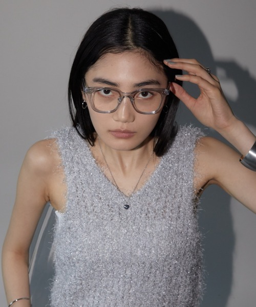 Aunt Marie's（アントマリーズ）の「クリアフレームメガネ/ＵＶカット（メガネ・レディース・グレー/ベージュ・FREE）」の8枚目の写真