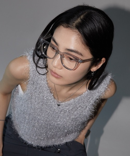 Aunt Marie's（アントマリーズ）の「クリアフレームメガネ/ＵＶカット（メガネ・レディース・グレー/ベージュ・FREE）」の9枚目の写真