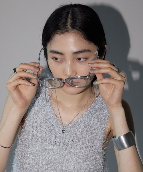 Aunt Marie's（アントマリーズ）の「クリアフレームメガネ/ＵＶカット（メガネ・レディース・グレー/ベージュ・FREE）」の10枚目の写真