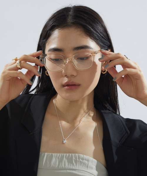 Aunt Marie's（アントマリーズ）の「クリアフレームメガネ/ＵＶカット（メガネ・レディース・グレー/ベージュ・FREE）」の22枚目の写真