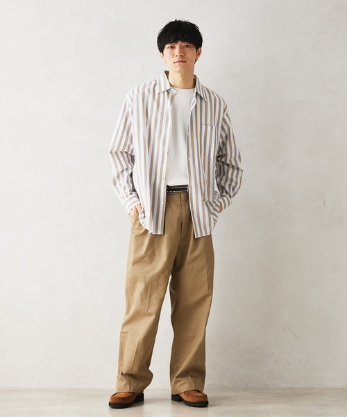 JOURNAL STANDARD relume（ジャーナルスタンダード　レリューム）の「【Singla textiles】マルチストライプシャツ By India（シャツ/ブラウス・メンズ・ブルー系その他/ベージュ/ブラウン系その他・MEDIUM/LARGE）」の19枚目の写真