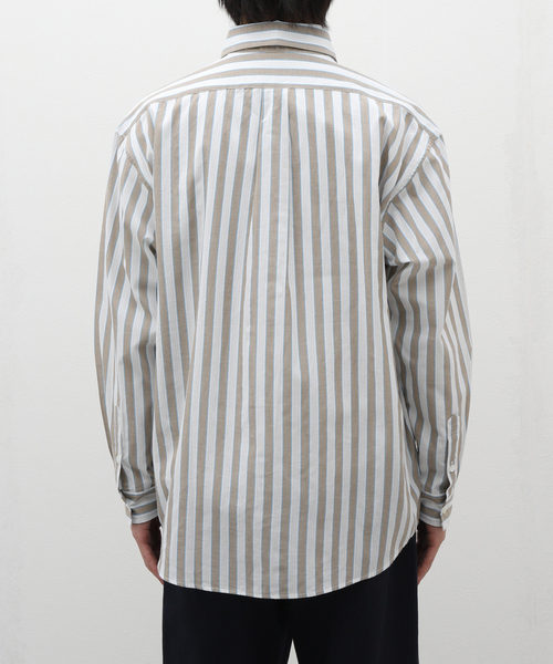 JOURNAL STANDARD relume（ジャーナルスタンダード　レリューム）の「【Singla textiles】マルチストライプシャツ By India（シャツ/ブラウス・メンズ・ブルー系その他/ベージュ/ブラウン系その他・MEDIUM/LARGE）」の22枚目の写真