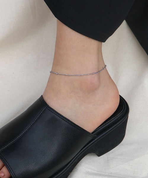 CEMONEMO（セモネモ）の「【金属アレルギー対応】 ボールチェーン アンクレット / サージカルステンレス 316L（アンクレット・レディース・ピンクゴールド/ゴールド/シルバー・FREE）」の10枚目の写真