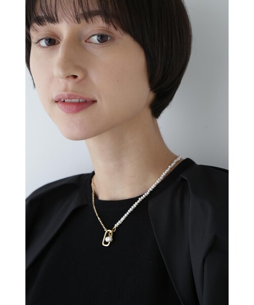 ucalypt(ユーカリプト)の「【ucalypt】パールチェーンネックレス(ネックレス・レディース・ゴールド・フリ-)」の3枚目の写真