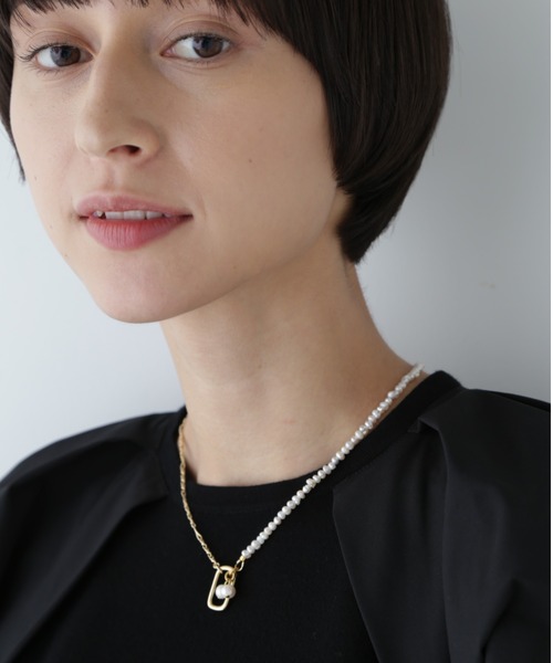 ucalypt(ユーカリプト)の「【ucalypt】パールチェーンネックレス(ネックレス・レディース・ゴールド・フリ-)」の1枚目の写真