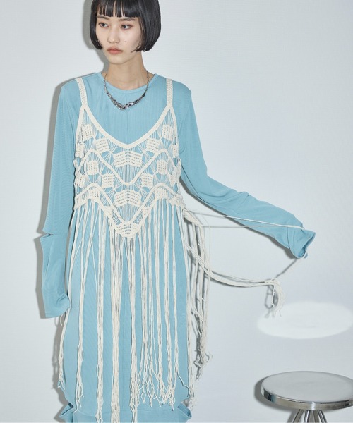 THE YOn（ザヨン）の「トーションレースフリンジヘムキャミトップス（キャミソール・レディース・ナチュラル/ブラック・FREE）」の22枚目の写真