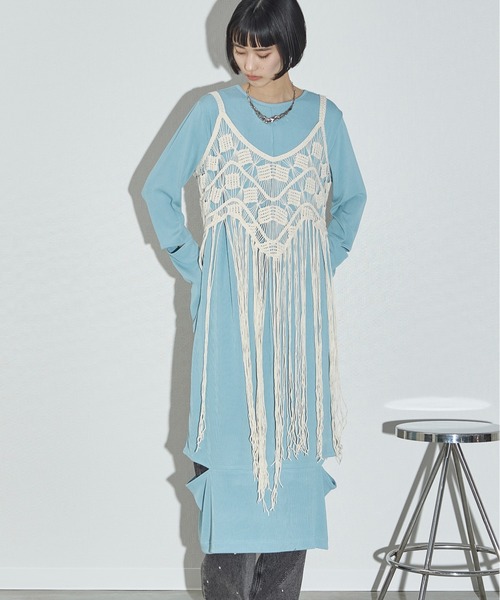 THE YOn（ザヨン）の「トーションレースフリンジヘムキャミトップス（キャミソール・レディース・ナチュラル/ブラック・FREE）」の18枚目の写真