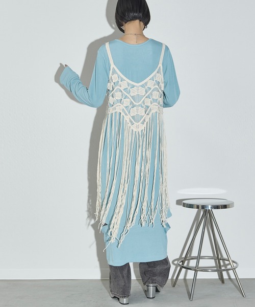 THE YOn（ザヨン）の「トーションレースフリンジヘムキャミトップス（キャミソール・レディース・ナチュラル/ブラック・FREE）」の20枚目の写真