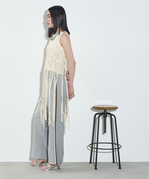 hyeon ヘリンボーンキャミソールトップス hyeon ヘリンボーンキャミソールトップス HYEON (ヘヨン