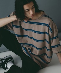 brknhome（ブロークンホーム）の「【brknhome/ブロークンホーム】オーバーサイズ　ボーダーT（Tシャツ/カットソー）」
