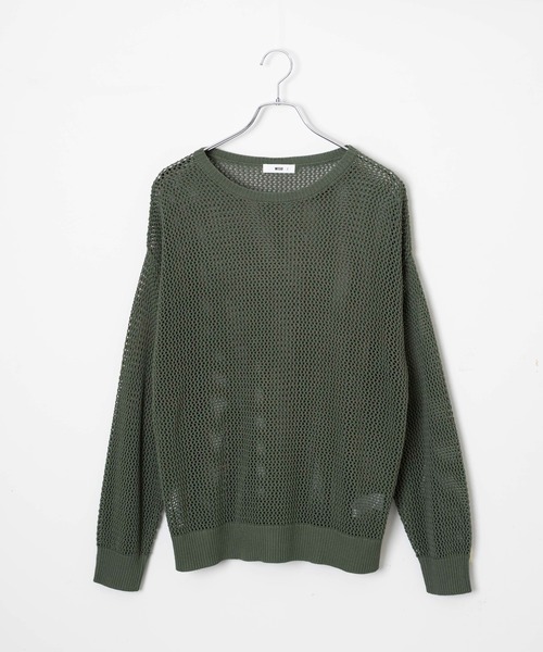 WEGO（ウィゴー）の「WEGO/メッシュニットBIGプルオーバー（ニット/セーター・レディース・オフホワイト/カーキ/ブラック・FREE）」の22枚目の写真