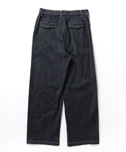 REAL CUBE（リアルキューブ）の「ストレッチワイドデニムパンツ（デニムパンツ・レディース・インディゴブルー/ブラック・L/M）」の12枚目の写真