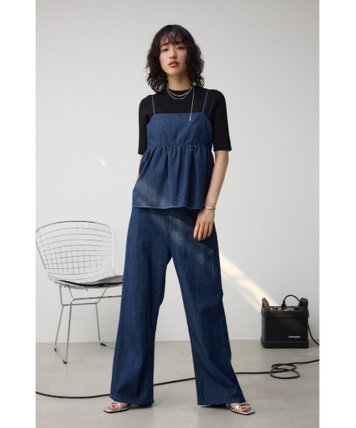AZUL by moussy(アズールバイマウジー)の「バックオープンキャミブラウス(タンクトップ・レディース・ブラック/ブルー・FREE)」の16枚目の写真