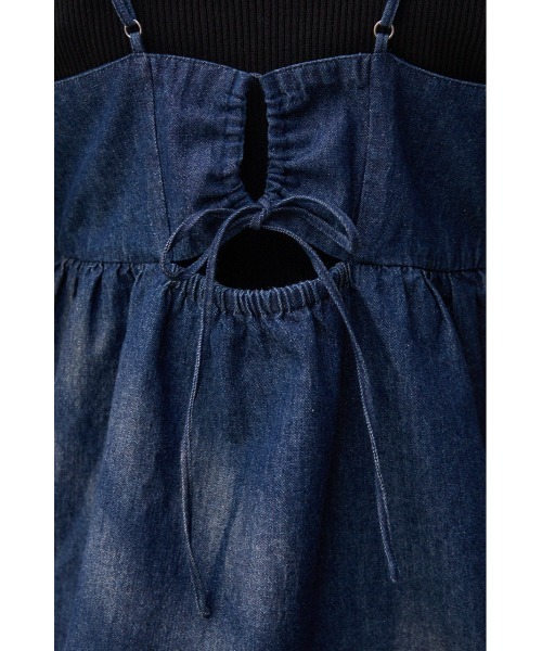 AZUL by moussy(アズールバイマウジー)の「バックオープンキャミブラウス(タンクトップ・レディース・ブラック/ブルー・FREE)」の20枚目の写真