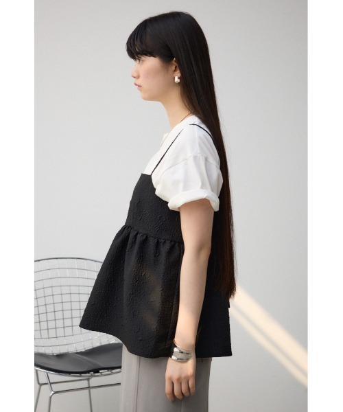 AZUL by moussy(アズールバイマウジー)の「バックオープンキャミブラウス(タンクトップ・レディース・ブラック/ブルー・FREE)」の7枚目の写真