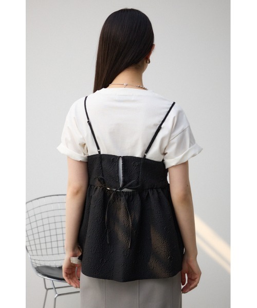 AZUL by moussy(アズールバイマウジー)の「バックオープンキャミブラウス(タンクトップ・レディース・ブラック/ブルー・FREE)」の8枚目の写真