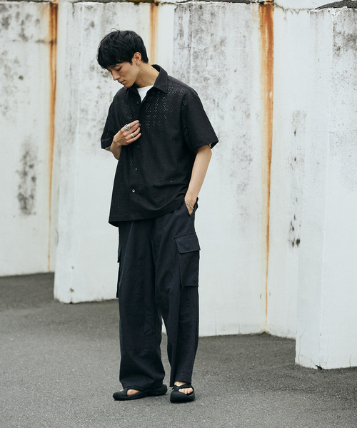 ARMY TWILL（アーミーツイル）の「ARMY TWILL / アーミーツイル 別注 綿/麻 スラブカーゴパンツ（カーゴパンツ・メンズ・ブラック/ホワイト/グリーン・MEDIUM/LARGE）」の11枚目の写真