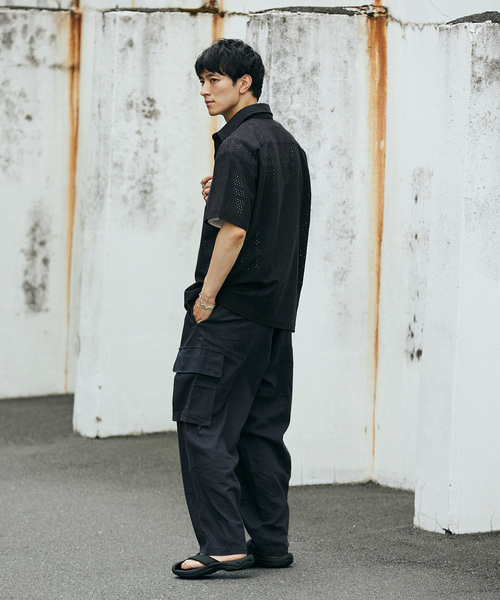 ARMY TWILL（アーミーツイル）の「ARMY TWILL / アーミーツイル 別注 綿/麻 スラブカーゴパンツ（カーゴパンツ・メンズ・ブラック/ホワイト/グリーン・MEDIUM/LARGE）」の12枚目の写真
