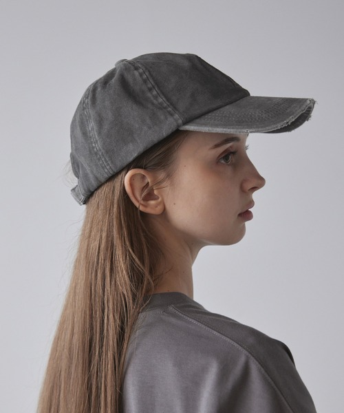 CLEL（クレイル）の「【CLEL】Vintage Design Logo Damage Cap/ヴィンテージデザイン ロゴダメージキャップ（キャップ・メンズ・ブラウン/グレー/ブラック・FREE）」の14枚目の写真