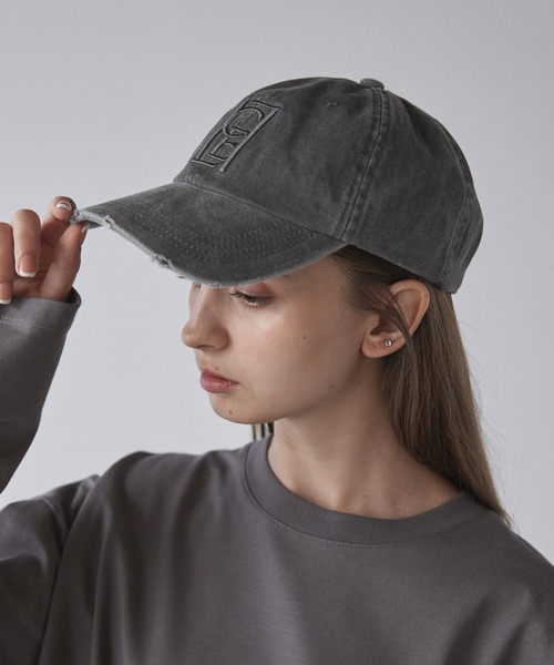 CLEL（クレイル）の「【CLEL】Vintage Design Logo Damage Cap/ヴィンテージデザイン ロゴダメージキャップ（キャップ・メンズ・ブラウン/グレー/ブラック・FREE）」の16枚目の写真
