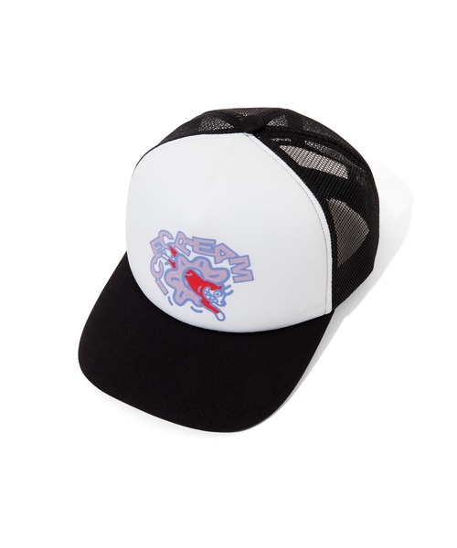 ICECREAM(アイスクリーム)の「ICECREAM x YOPPI TRUCKER CAP(キャップ・メンズ・ホワイト×ブラック・ONE SIZE)」の1枚目の写真