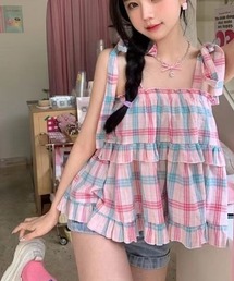 新色展開/ストライプ キャミソール