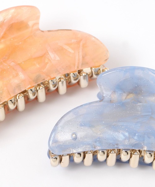 LAKOLE（ラコレ）の「マーブルラメバンスクリップ / 115833（バレッタ/ヘアクリップ・レディース・ブラック/ライトブルー/オレンジ/グレー/パープル・FREE）」の9枚目の写真