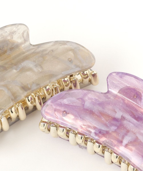 LAKOLE（ラコレ）の「マーブルラメバンスクリップ / 115833（バレッタ/ヘアクリップ・レディース・ブラック/ライトブルー/オレンジ/グレー/パープル・FREE）」の10枚目の写真