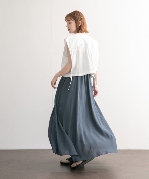 KBF（ケイビーエフ）の「『2サイズ展開』カップインギャザーキャミワンピース（ワンピース・レディース・アイボリー/ブラック/ネイビー・38/36）」の15枚目の写真