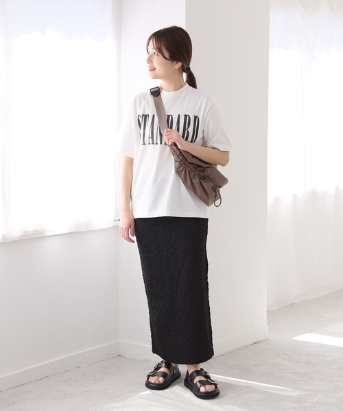 JOURNAL STANDARD(ジャーナルスタンダード)の「シャーリングタイトスカート(スカート・レディース・ブラック・FREE)」の3枚目の写真