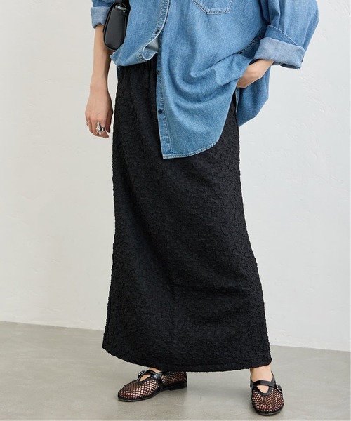 JOURNAL STANDARD(ジャーナルスタンダード)の「シャーリングタイトスカート(スカート・レディース・ブラック・FREE)」の6枚目の写真