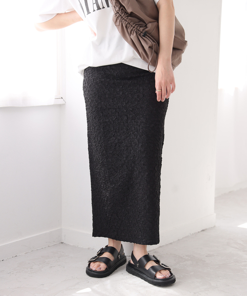 JOURNAL STANDARD(ジャーナルスタンダード)の「シャーリングタイトスカート(スカート・レディース・ブラック・FREE)」の12枚目の写真