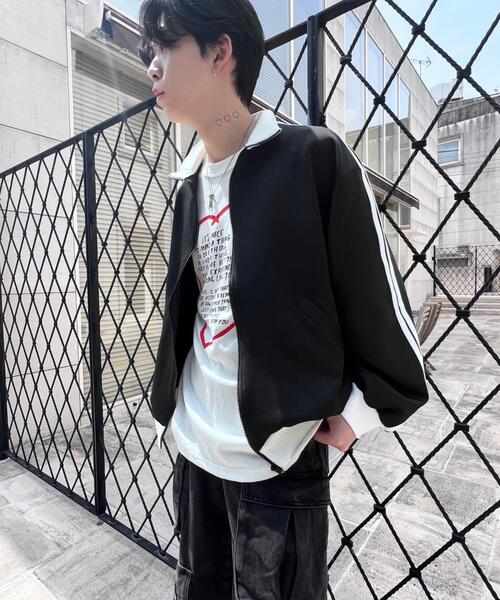 Figments(フィグメンツ)の「バイカラースーパービッグトラックジャケット(ジャージ・レディース・ブラック/グレー・FREE)」の20枚目の写真