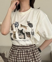 猫いっぱい半袖Tシャツ