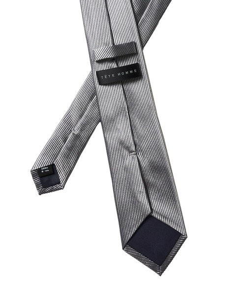 TETE HOMME（テットオム）の「バーティカルシルクネクタイ（ネクタイ・メンズ・ベージュ/ネイビー/ブルー系1/パープル/シルバーグレー/ブラウン/ブルー系3/グレー/ブルー系2/ブラック・FREE）」の16枚目の写真