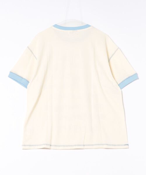 HOOK（フック）の「【HOOK】for girls　ステッチリンガーTEE (SS)（Tシャツ/カットソー・レディース・ピンク/クリーム・M/L/XL）」の18枚目の写真