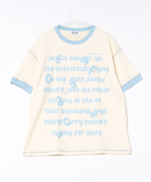 HOOK（フック）の「【HOOK】for girls　ステッチリンガーTEE (SS)（Tシャツ/カットソー・レディース・ピンク/クリーム・M/L/XL）」の17枚目の写真