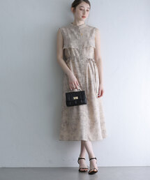 La TOTALITE | バンドカラープリントシャツワンピース(シャツワンピース)