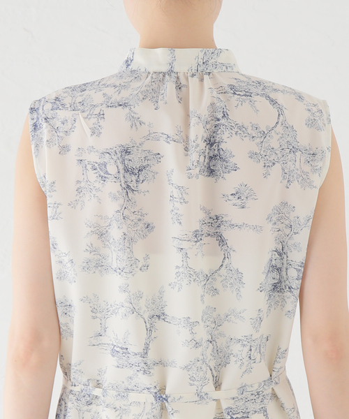 La TOTALITE(ラトータリテ)の「バンドカラープリントシャツワンピース(シャツワンピース・レディース・ベージュ/アイボリー・38/36)」の16枚目の写真