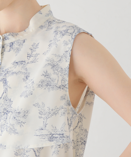 La TOTALITE(ラトータリテ)の「バンドカラープリントシャツワンピース(シャツワンピース・レディース・ベージュ/アイボリー・38/36)」の17枚目の写真