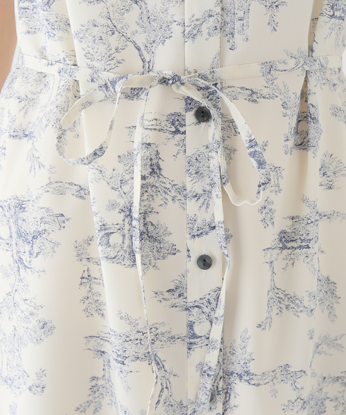 La TOTALITE(ラトータリテ)の「バンドカラープリントシャツワンピース(シャツワンピース・レディース・ベージュ/アイボリー・38/36)」の18枚目の写真