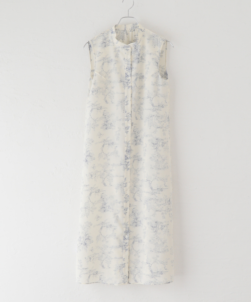 La TOTALITE(ラトータリテ)の「バンドカラープリントシャツワンピース(シャツワンピース・レディース・ベージュ/アイボリー・38/36)」の21枚目の写真