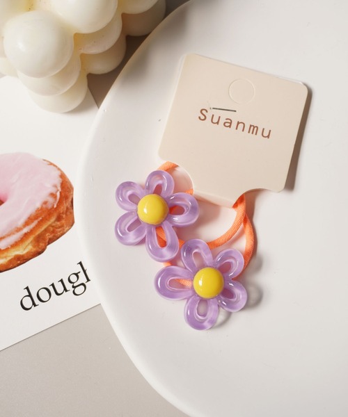 セール】【 Bambin / ボンバン 】 ぷっくり フラワー ヘアゴム