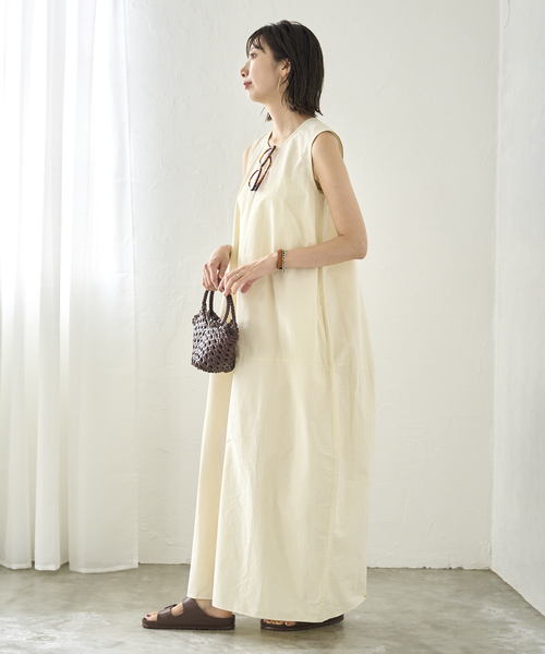 plage 【R’IAM】 コクーンワンピース　ホフホワイト plage（プラージュ）の「【R'IAM】 コクーンワンピース
