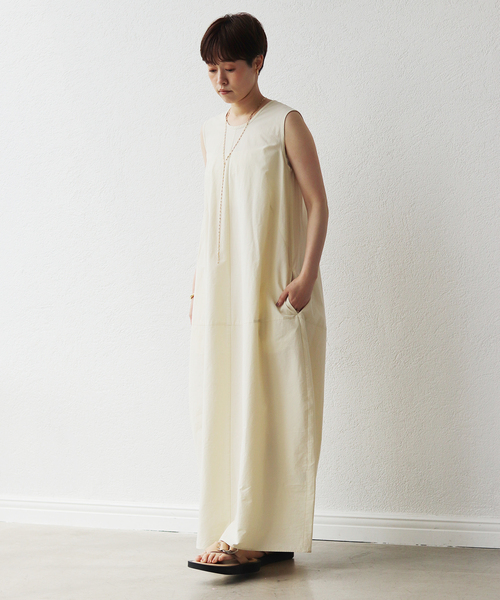 RIAM PLAGE リアム プラージュ ワンピース ロング リネン イエロー plage（プラージュ）の「《追加》【R'IAM】I ラインワンピース